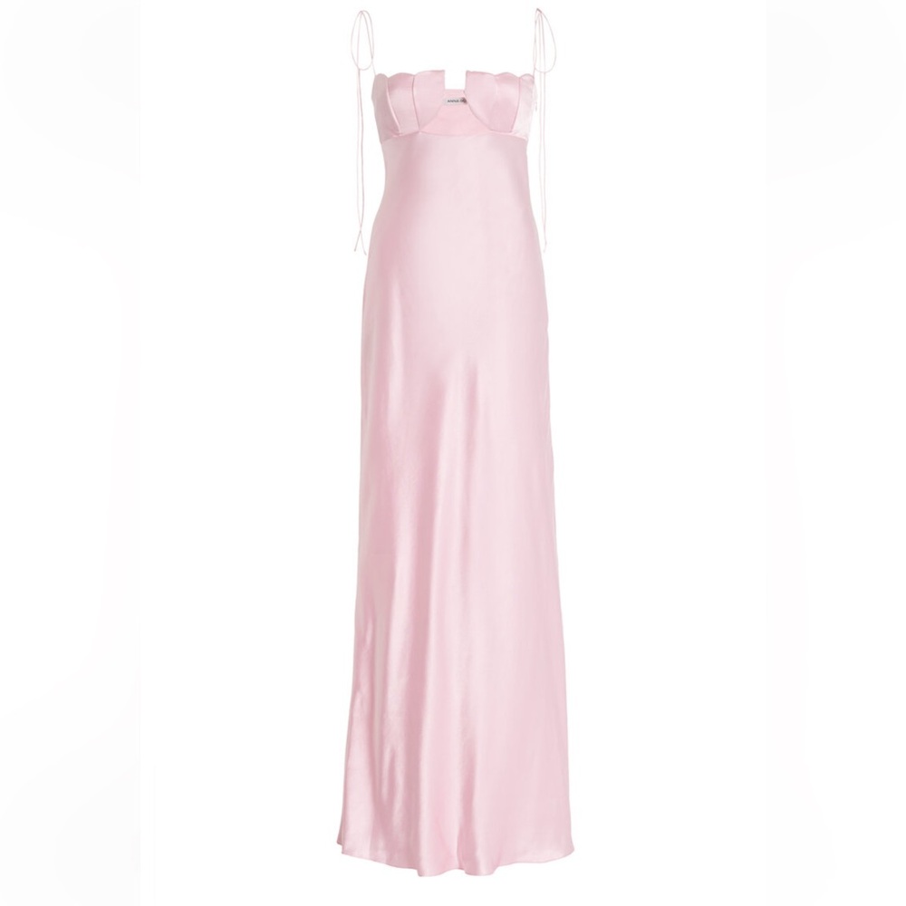 Anna October tulip satin maxi